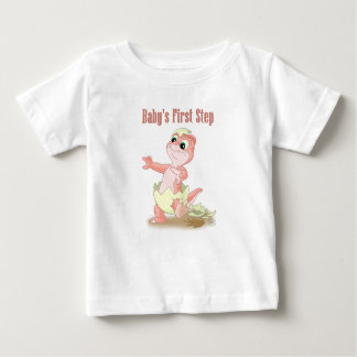 Pfirsich des ersten Schrittes des Babys Baby T-shirt