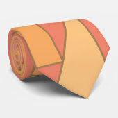 Pfirsich Dreieck Geometrisch Krawatte (Gerollt)