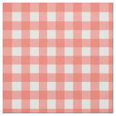 Pfirsich-Echo u. weißer Gingham-Karo Stoff (Muster)