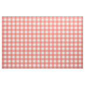 Pfirsich-Echo u. weißer Gingham-Karo Stoff (Fat Quarter (45,7 x 55,9 cm))