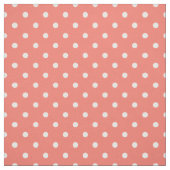 Pfirsich Echo & White Polka Dock Stoff (Muster)