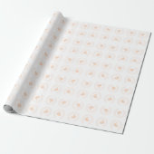 Pfirsich Einhorn Büste Geschenkpapier (Ungerollt)