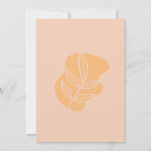 Pfirsich Einladung (Rückseite)