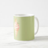 Pfirsich-Eiscreme-Tüte Kaffeetasse (VorderseiteRechts)