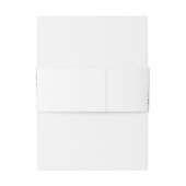 Pfirsich Elfenbeinblüte Blütengold Hochzeit Einladungsbanderole (Rückseitenbeispiel)