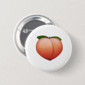 Pfirsich Emoji Knopf Button (Vorne & Hinten)