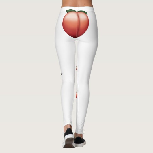 Pfirsich Emoji Leggings (Rückseite)