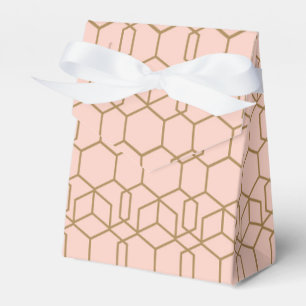 Pfirsich Erröten & Gold Moderne Boho Geometrische Geschenkschachtel