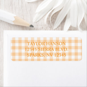 Pfirsich-Farmhaus-Gingham-Karo
