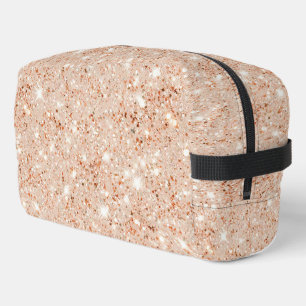 Pfirsich-Faux-Glitter Waschbeutel