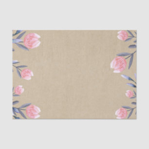 Pfirsich-Feder-Tulpen-Bridal-Shower-Party im Wasse Seidenpapier