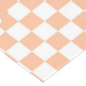 Pfirsich Flausch Kirsch Gingham-Muster Tischdecke (Schrägansicht)