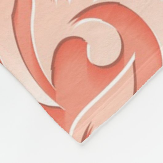 Pfirsich-Fleece-Decke Fleecedecke (Ecke)