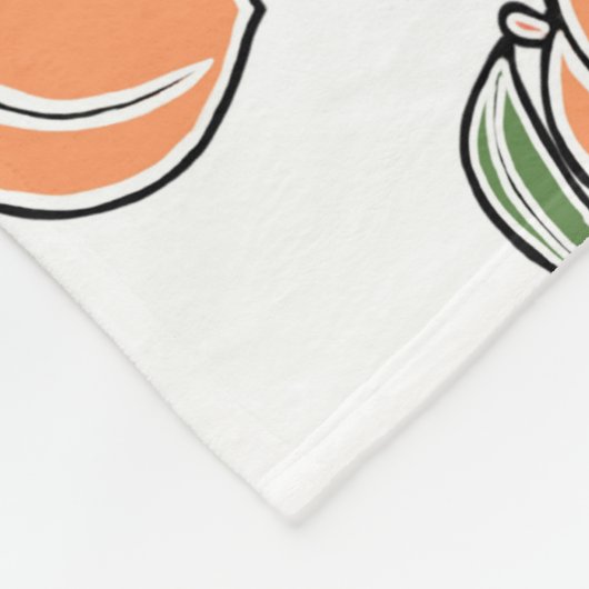 Pfirsich Fleecedecke (Ecke)