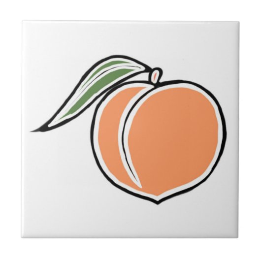 Pfirsich Fliese (Vorderseite)