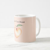 Pfirsich Folge Deinem Herzen Kaffeetasse (VorderseiteRechts)