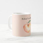 Pfirsich Folge Deinem Herzen Kaffeetasse (Vorderseite Links)