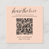 Pfirsich | Freigabe der Liebe QR Code Begleitkarte (Vorderseite)