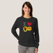 Pfirsich Frucht Ich liebe Pfirsiche T-Shirt (Vorne ganz)