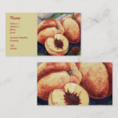 Pfirsich-Frucht-Visitenkarten Visitenkarte (Vorne/Hinten)