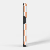 Pfirsich Fuzz Kariertes Gingham-Muster iPhone Hülle (Rechte Seite)