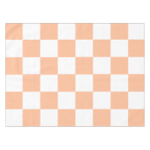 Pfirsich Fuzz Kariertes Gingham-Muster Tischdecke (Vorderseite (Horizontal))