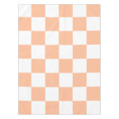 Pfirsich Fuzz Kariertes Gingham-Muster Tischdecke (Vorderseite)