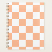 Pfirsich-Fuzz-Karo-Gingham-Muster Planer (Vorderseite)