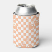 Pfirsich-Fuzz-Kirsch-Gingham-Muster Dosenkühler (Kanne Vorderseite)