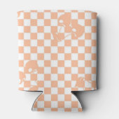 Pfirsich-Fuzz-Kirsch-Gingham-Muster Dosenkühler (Rückseite)