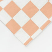 Pfirsich-Fuzz-Kirsch-Gingham-Muster Fleecedecke (Ecke)