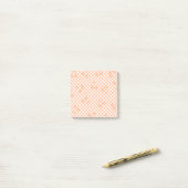 Pfirsich-Fuzz-Kirsch-Gingham-Muster Post-it Klebezettel (Auf Schreibtisch)