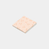 Pfirsich-Fuzz-Kirsch-Gingham-Muster Post-it Klebezettel (angewinkelt)
