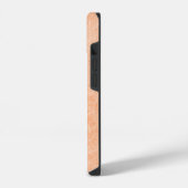 Pfirsich-Fuzz-Kunstleder iPhone Hülle (Linke Seite)