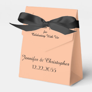 Pfirsich-Fuzz-Minimalist-Hochzeit Danke  Geschenkschachtel