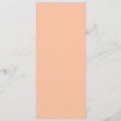 Pfirsich Fuzz minimalist trendiges Blumenmuster Programm (Rückseite)
