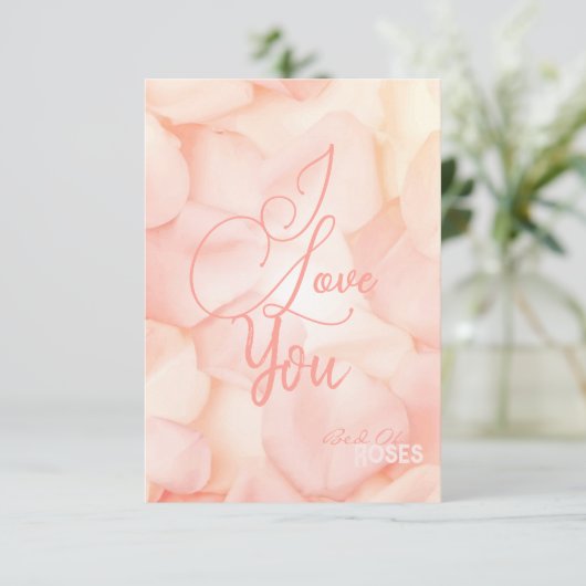 Pfirsich Fuzz Minimalistischer Moderner Rosenblüte (Stehend Vorderseite)
