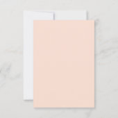 Pfirsich Fuzz Minimalistischer Moderner Rosenblüte (Rückseite)