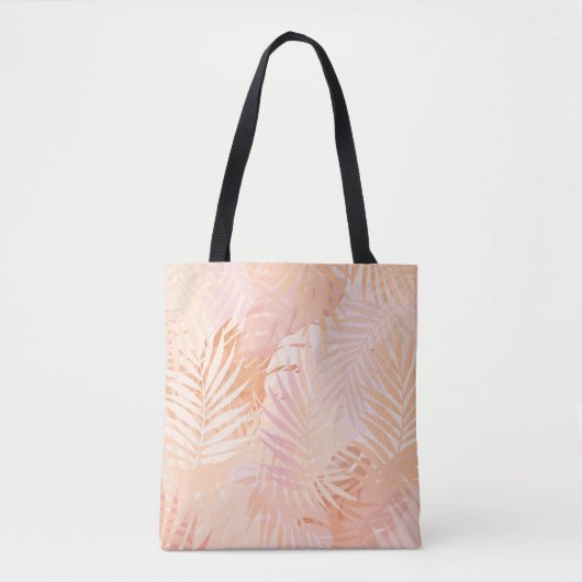 Pfirsich Fuzz Minimalistischer Moderner Tropischer Tasche (Vorderseite)