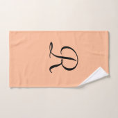 Pfirsich-Fuzz-Monogramm Badhandtuch Set (Handtuch)