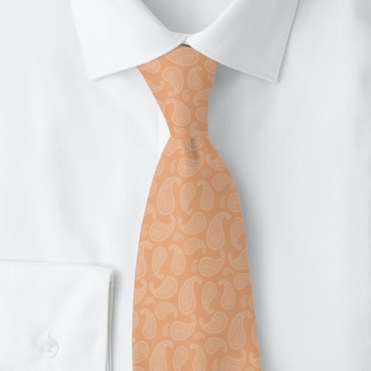 Pfirsich-Fuzz-Paisley Krawatte