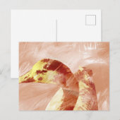 Pfirsich-Gans-Postkarte Postkarte (Vorne/Hinten)