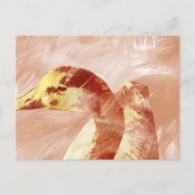 Pfirsich-Gans-Postkarte