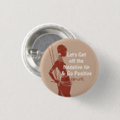 Pfirsich gehen Knopf positiver Button (Vorne & Hinten)