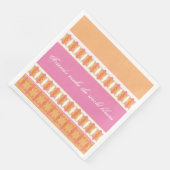 Pfirsich Gemustert Serviette (Ecke)