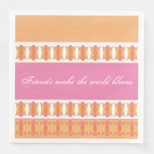 Pfirsich Gemustert Serviette