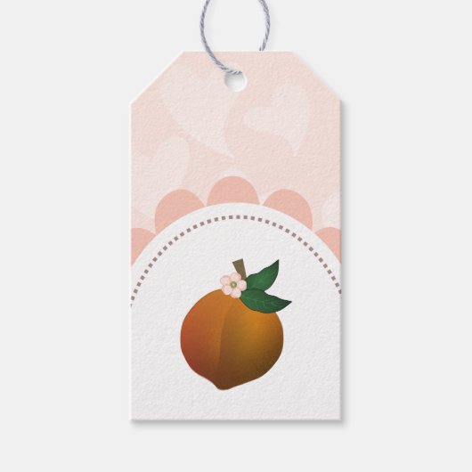 Pfirsich Geschenkanhänger (Vorderseite)