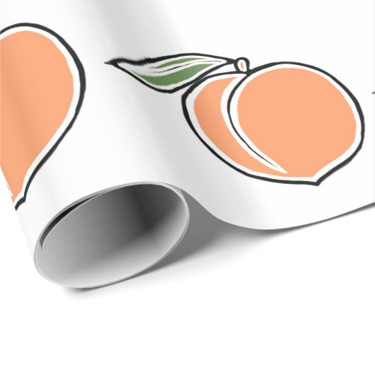Pfirsich Geschenkpapier (Rolleneckpunkt)