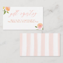 Pfirsich-Geschenkregistry Süße Babyparty