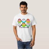 Pfirsich-gesichtige Lovebirds T-Shirt (Vorne ganz)